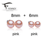FENASY natural Pearl earring, Pearl with 925 Sterling Silver earrings,wedding Birthday gift Jewelry Women Accessories earrings