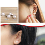 FENASY natural Pearl earring, Pearl with 925 Sterling Silver earrings,wedding Birthday gift Jewelry Women Accessories earrings