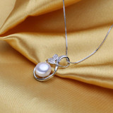 FENASY Leaf Pendant,Nice Cute White Pink Pearl Necklace women,necklaces & pendants choker necklace fashion jewelry with gift box FENASY Leaf Pendant,Nice Cute White Pink Pearl Necklace women,necklaces & pendants choker necklace fashion jewelry with gift box