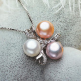 FENASY Fine Jewelry Pearl necklace ,Bohemia 2017 White pink purple pearl jewelry charm necklace women pearl pendant AliExpress