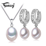 FENASY fashion Jewelry Sets silver Earrings For Women,925 sterling silver fashion earrings, freshwater pearl jewelry 2017 new FENASY fashion Jewelry Sets silver Earrings For Women,925 sterling silver fashion earrings, freshwater pearl jewelry 2017 new