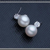 FENASY classic Pearl earring, Pearl with 925 Sterling Silver earrings,Birthday gift Jewelry fashion earrings for Women