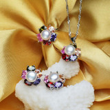 FENASY 2017 fashion retro pearl Jewelry Sets for women Wedding Suit jewelry sets 3 COLOR Geometry sets,