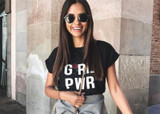 Feminist Shirt Inspirational Shirt Feminist T-Shirt Girl Power Tumblr Shirt Hipster Shirt Flower Rose All Day GRL PWR
