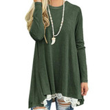 Femme Autumn Blouse Casual Women Blouses Tops Loose Shirts Winter 2018 Basic Lace Shirt Track Jumper Tunic Long Blusas GV184