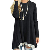 Femme Autumn Blouse Casual Women Blouses Tops Loose Shirts Winter 2018 Basic Lace Shirt Track Jumper Tunic Long Blusas GV184