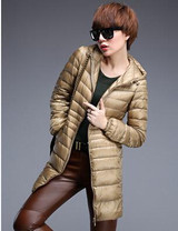 Female Warm Winter Jacket Women Coat Thin 90% White Duck Down Lady Parka Ultra-light Down Jacket Long Elegant Outwear Plus Size