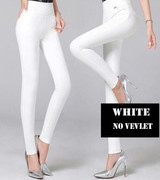 Female Oversized Trousers for work office Autumn Winter plus size velvet Trousers warm Elastic Pencil Pants Elastic Waist Pants