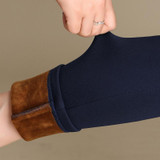 Female Oversized Trousers for work office Autumn Winter plus size velvet Trousers warm Elastic Pencil Pants Elastic Waist Pants