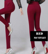 Female Oversized Trousers for work office Autumn Winter plus size velvet Trousers warm Elastic Pencil Pants Elastic Waist Pants