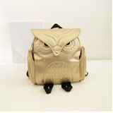 Female Owl Backpack Women Shoulder Bag Girls Black PU Leather School Bags Backpacks Women Backpack
