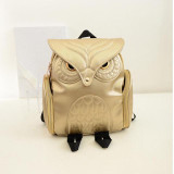 Female Owl Backpack Women Shoulder Bag Girls Black PU Leather School Bags Backpacks Women Backpack