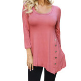 Female Irregular Blouses 2017 Tunic Shirt Autumn Winter Women Long Sleeve Shirts Loose Botton Solid Blusas Top Plus Size GV980
