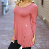 Female Irregular Blouses 2018 Tunic Shirt Autumn Winter Women Long Sleeve Shirts Loose Botton Solid Blusas Top Plus Size GV980