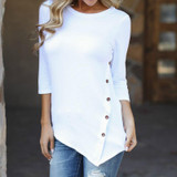 Female Irregular Blouses 2018 Tunic Shirt Autumn Winter Women Long Sleeve Shirts Loose Botton Solid Blusas Top Plus Size GV980