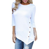 Female Irregular Blouses 2018 Tunic Shirt Autumn Winter Women Long Sleeve Shirts Loose Botton Solid Blusas Top Plus Size GV980
