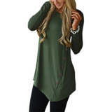 Female Irregular Blouses 2018 Tunic Shirt Autumn Winter Women Long Sleeve Shirts Loose Botton Solid Blusas Top Plus Size GV980