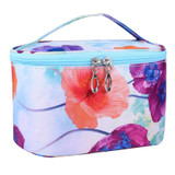Female Flower Portable Cosmetic Bag Women's Large Capacity Storage Handbag Travel Toiletry Makeup Bag Dec1