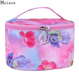 Female Flower Portable Cosmetic Bag Women's Large Capacity Storage Handbag Travel Toiletry Makeup Bag Dec1