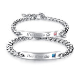 Couples "Her King and His Queen" Bracelet Set