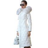 Female Down Coat 2017 Winter Womens Luxury Large Raccoon Fur Collar Hooded Jacket Coat Thick Warm Winter Jacket