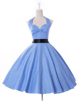 2017 new style Summer Womens Plus size 50s 60s Retro robe Vintage Rockabilly Party Cocktail Dresses Polka Dots Pin up clothing 2017 new style Summer Womens Plus size 50s 60s Retro robe Vintage Rockabilly Party Cocktail Dresses Polka Dots Pin up clothing