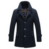 2017 new style Men's leisure fashion business thickening trench coat Men's wool jackets, trench coat  Free shipping