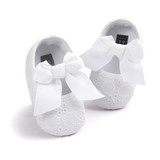 2017 New Style Bowknot Baby Girl Lace Shoes Toddler Prewalker Anti-Slip First Walker Simple Baby Shoes #A