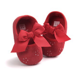 2017 New Style Bowknot Baby Girl Lace Shoes Toddler Prewalker Anti-Slip First Walker Simple Baby Shoes #A