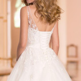 2017 New Stock Vestido De Noiva US Size 4~18 White/Ivory Tulle Applique Beaded Sash Lace A-Line Wedding Dress Robe De Mariage