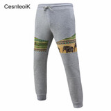 2017 New Spring Tide Mens Casual Trousers Men Loose Streetwear Comfortable Hip-Hop Joggers Pants Spliced Sweatpants X433