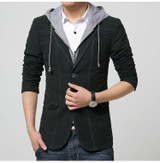 2017 new spring mens hooded blazer suit jacket casual men slim fit blazers cotton jacket black and gold blazer masculino 2017 new spring mens hooded blazer suit jacket casual men slim fit blazers cotton jacket black and gold blazer masculino