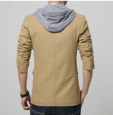 2017 new spring mens hooded blazer suit jacket casual men slim fit blazers cotton jacket black and gold blazer masculino 2017 new spring mens hooded blazer suit jacket casual men slim fit blazers cotton jacket black and gold blazer masculino