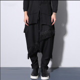 2017 New Spring men's fashion harem pants loose pants hip-hop hiphop jeans the trend of the pants trousers Stage singer costumes