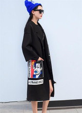 2017 New Spring Fashion/Casual Women's Trench Coat Long Outerwear Cartoon Loose Clothes Single Breasted Vestidos Plus Size XL 2017 New Spring Fashion/Casual Women's Trench Coat Long Outerwear Cartoon Loose Clothes Single Breasted Vestidos Plus Size XL