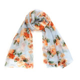 2017 new spring fashion brand scarf Rose Womens elegant casual Voile Long Stole summer sunscreen cape Scarves Shawl Scarf