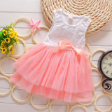 2017 Summer Cotton Baby Aestheticism Fairy Tale Petals Colorful Dress Chiffon Princess Newborn Baby Dresses For