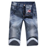 2017 summer Casual wash Mens Jeans Shorts Plus Size Stretch Thin slim fit Denim Jeans Short for Men jean Pants