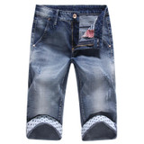 2017 summer Casual wash Mens Jeans Shorts Plus Size Stretch Thin slim fit Denim Jeans Short for Men jean Pants