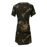 2017 Summer Camouflage Printed Women Dress Casual Female New Brand Lady Mini Dresses
