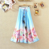 2017 Summer Bohemian Long Skirt Chiffon Vintage Faldas Largas Elegant Print Saia Longa Ladies Casual Maxi Skirts Women Clothes 2017 Summer Bohemian Long Skirt Chiffon Vintage Faldas Largas Elegant Print Saia Longa Ladies Casual Maxi Skirts Women Clothes