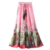 2017 Summer Bohemian Long Skirt Chiffon Vintage Faldas Largas Elegant Print Saia Longa Ladies Casual Maxi Skirts Women Clothes 2017 Summer Bohemian Long Skirt Chiffon Vintage Faldas Largas Elegant Print Saia Longa Ladies Casual Maxi Skirts Women Clothes
