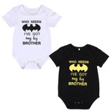 2017 Summer Batman Baby Romper Newborn Baby Boy Girl Clothes Short Sleeve Cotton Outfits Toddler Kids Jumpsuit Rompers 0-24M