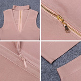 2017 Summer Bandage Dresses Women Black V-Neck 2 Two Piece Set Halter Sleeveless Celebrity Party Sexy Bodycon Dress wholesale