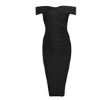 2017 Summer Bandage Dress Women Short Sleeve Off Shoulder Celebrity Party Black Sexy Night Out Dress Women Wholesale Vestidos