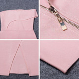 2017 Summer Bandage Dress Women One-Shoulder Strapless Celebrity Party Bodycon Night Out Dress Women Wholesale Sexy Vestidos
