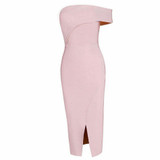 2017 Summer Bandage Dress Women One-Shoulder Strapless Celebrity Party Bodycon Night Out Dress Women Wholesale Sexy Vestidos