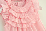 2017 Summer Baby Girl Rompers Lace Flower Jumpsuit Floral Baby Clothing Princess Toddler Romper Newborn Baby Clothes Headband
