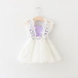 2017 summer baby girl dress lace flower baby princess dress mesh baby girl clothes newborn toddler girl dresses vestido infantil