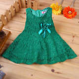 2017 Summer Baby Dresses Girl Princess Dress Flower Toddler Infant Newborn Baby Girls Party Wedding Dress Baby Lace Dress Brand